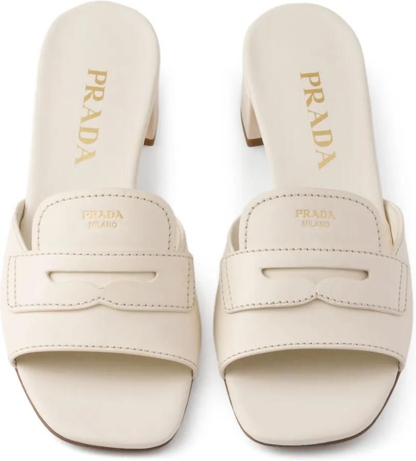 Prada Leren sandalen Beige - Foto 2