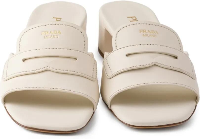 Prada Leren sandalen Beige - Foto 3