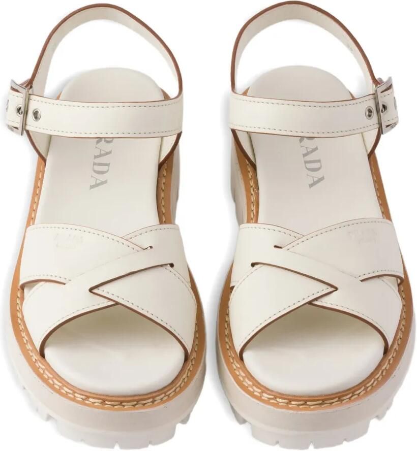 Prada Leren sandalen Beige - Foto 2