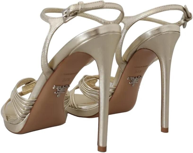 Prada Leren sandalen Goud - Foto 3
