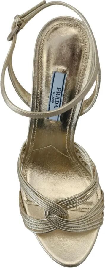 Prada Leren sandalen Goud - Foto 5
