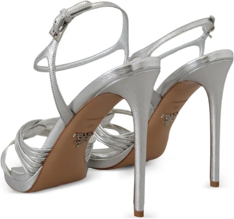 Prada Leren sandalen Metallic - Foto 2
