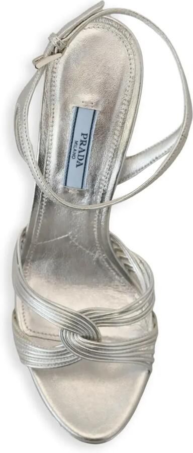 Prada Leren sandalen Metallic - Foto 4