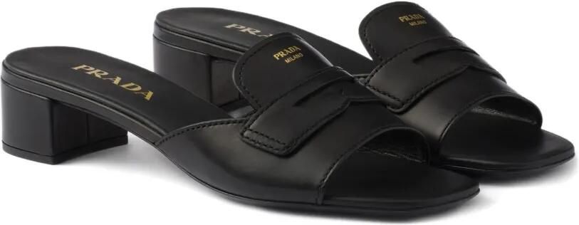 Prada Leren sandalen Zwart - Foto 5