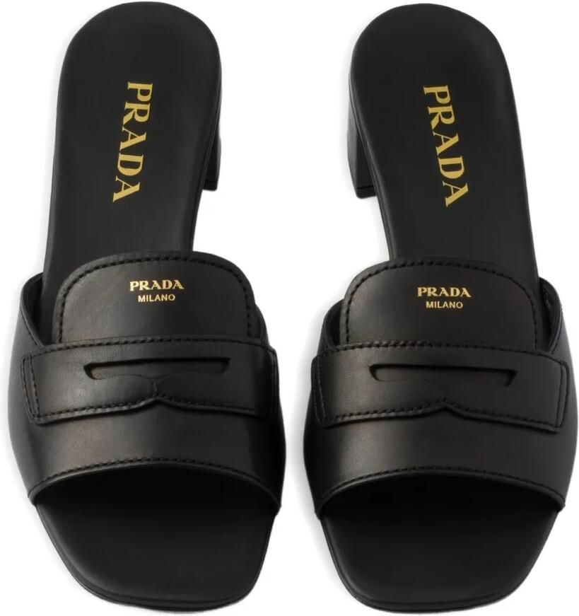 Prada Leren sandalen Zwart - Foto 2