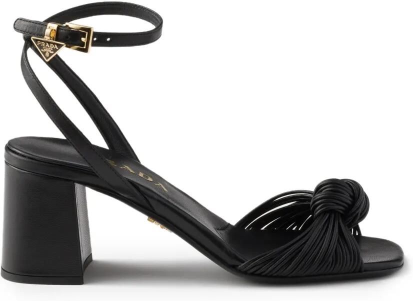 Prada Leren sandalen Zwart