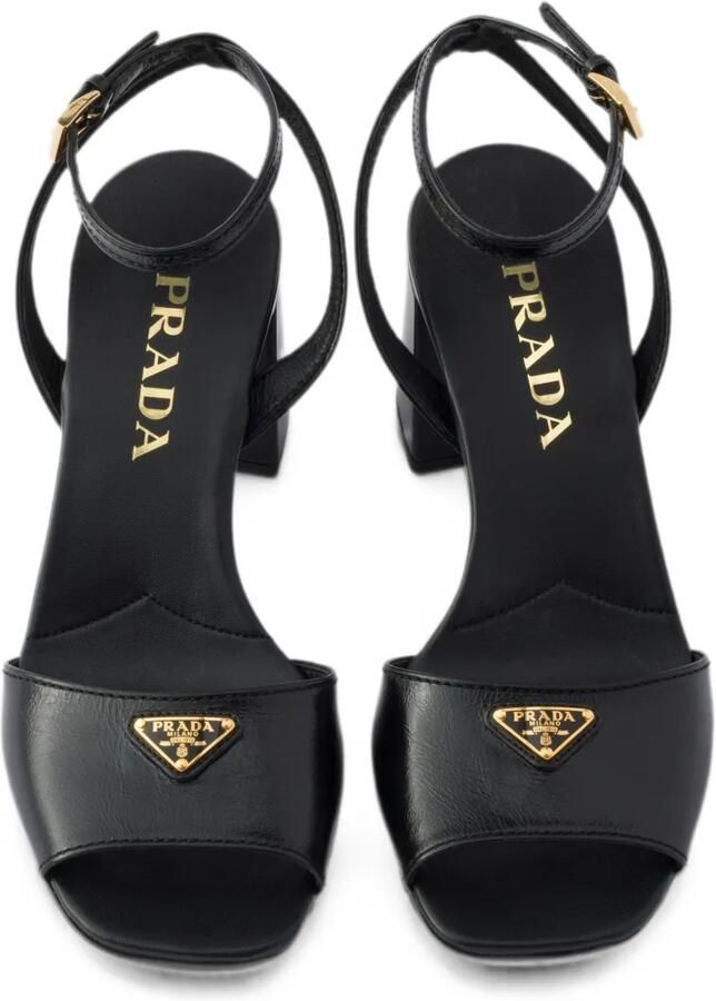 Prada Leren sandalen Zwart - Foto 3