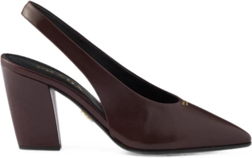 Prada Leren slingback pumps Bruin