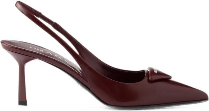 Prada Leren slingback pumps Rood