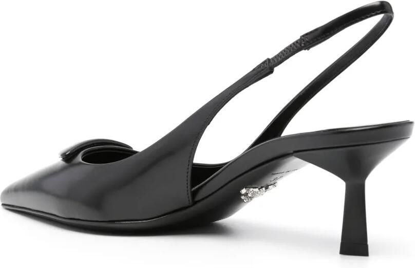 Prada Leren slingback pumps Zwart - Foto 3
