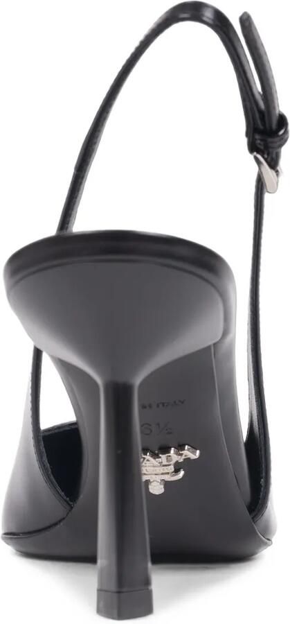 Prada Leren slingback pumps Zwart - Foto 4