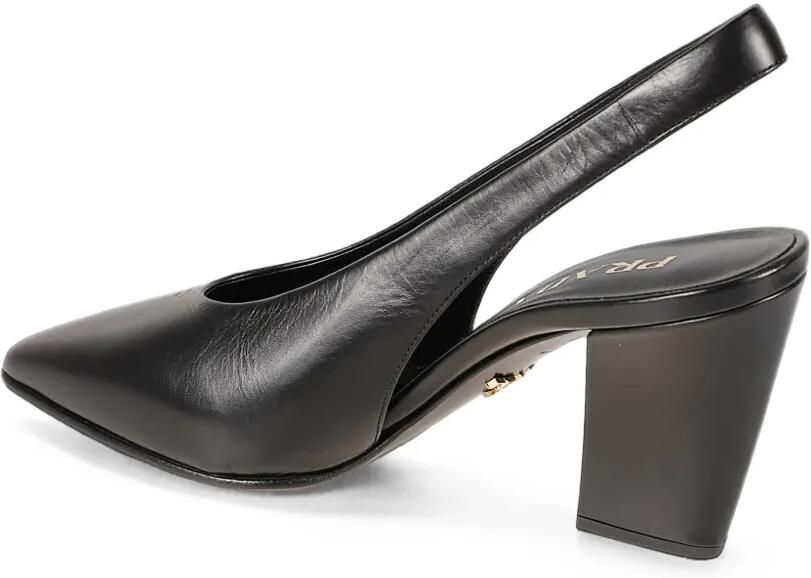 Prada Leren slingback pumps Zwart - Foto 3