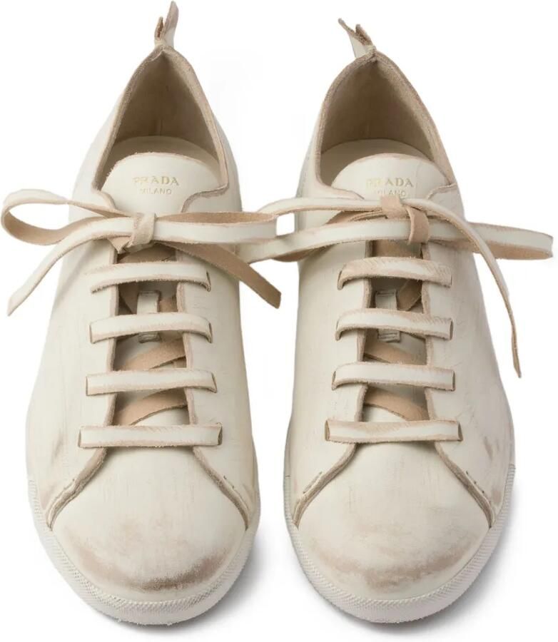 Prada Leren sneakers Beige - Foto 2