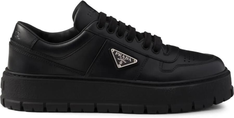 Prada Leren sneakers Zwart