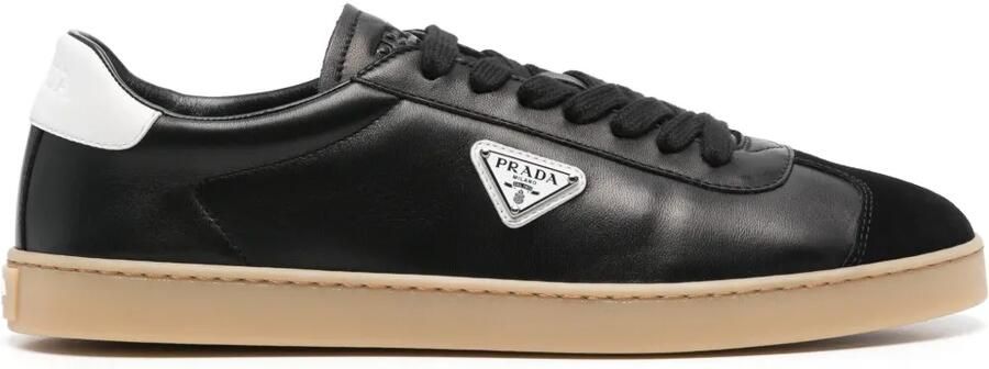 Prada Leren sneakers Zwart