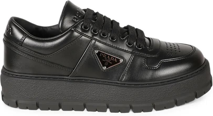 Prada Leren sneakers Zwart