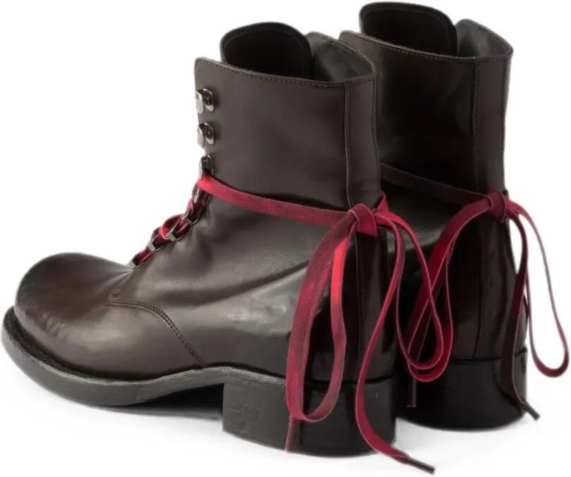 Prada Leren veterlaarzen Bruin - Foto 4