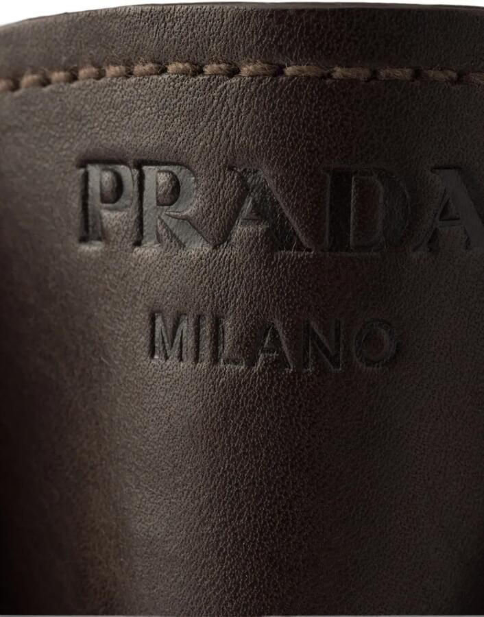 Prada Leren veterlaarzen Bruin - Foto 2