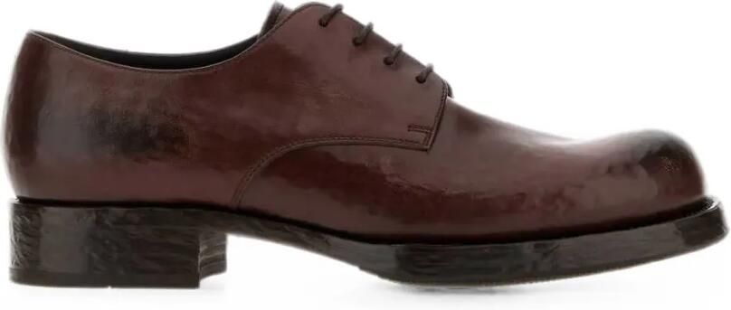 Prada Leren veterschoenen Bruin