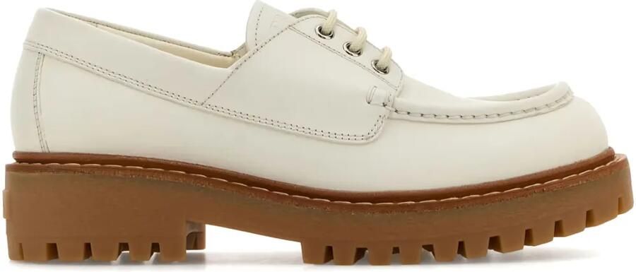 Prada Leren veterschoenen Wit