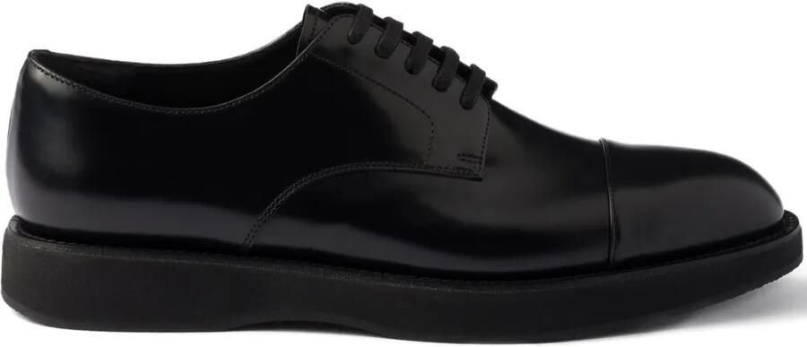 Prada Leren veterschoenen Zwart