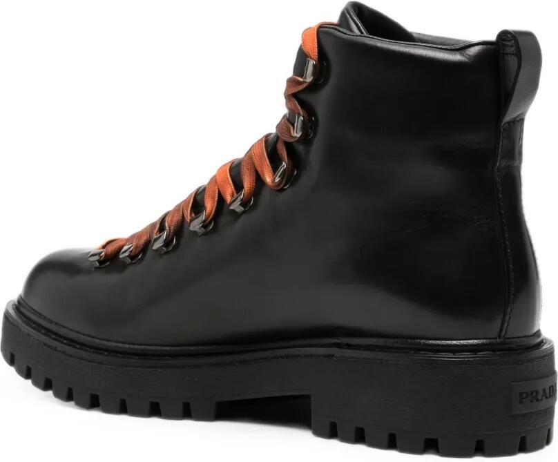 Prada Leren wandellaarzen Zwart - Foto 2