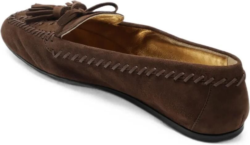 Prada Loafers met kwastje en festonsteekafwerking Bruin - Foto 4