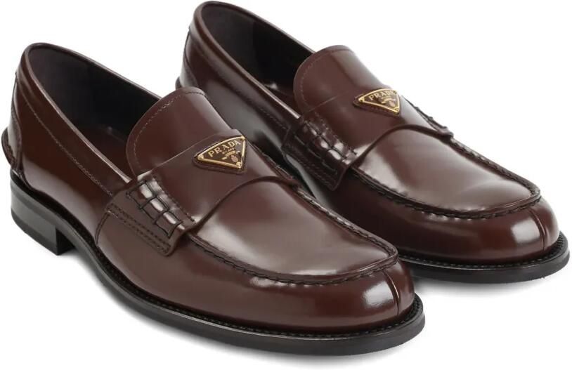 Prada Loafers met logo Bruin - Foto 3