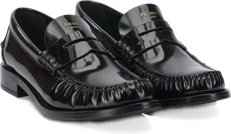 Prada Loafers met logo-reliëf Zwart - Foto 3