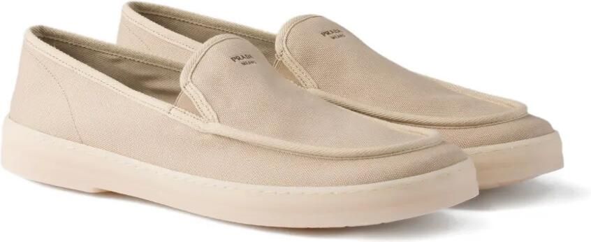 Prada Loafers met logoprint Beige - Foto 5
