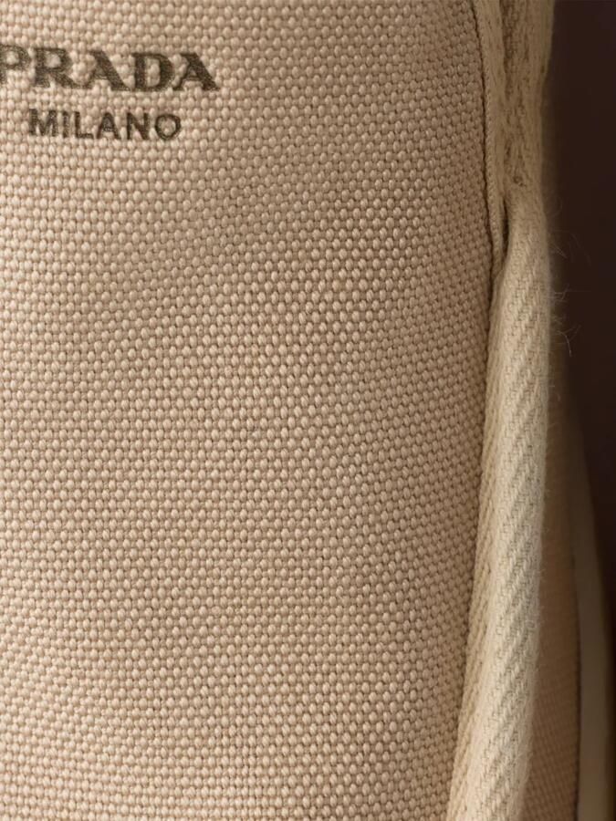 Prada Loafers met logoprint Beige - Foto 3