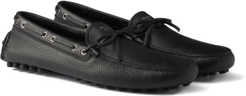 Prada Loafers met strikdetail Zwart