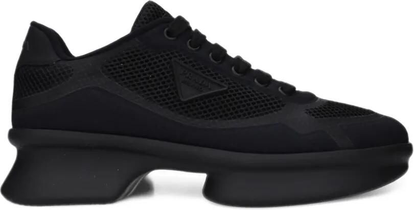 Prada logo-detail sneakers Zwart