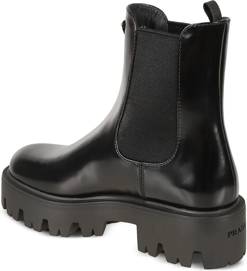Prada Enkellaarzen met logoplakkaat Zwart - Foto 2