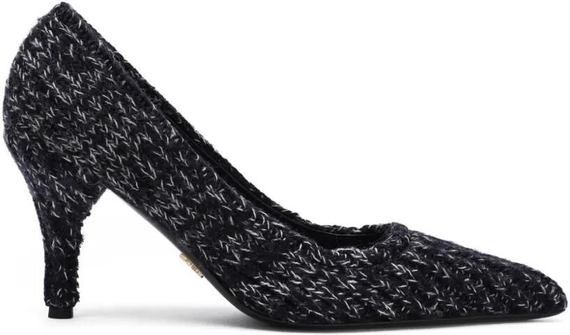 Prada Gemêleerde gebreide pumps Blauw - Foto 4