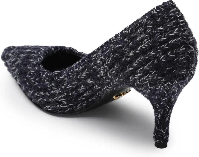 Prada Gemêleerde gebreide pumps Blauw - Foto 3