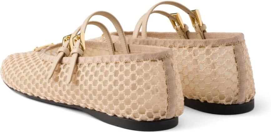 Prada Mesh ballerina's Beige - Foto 4