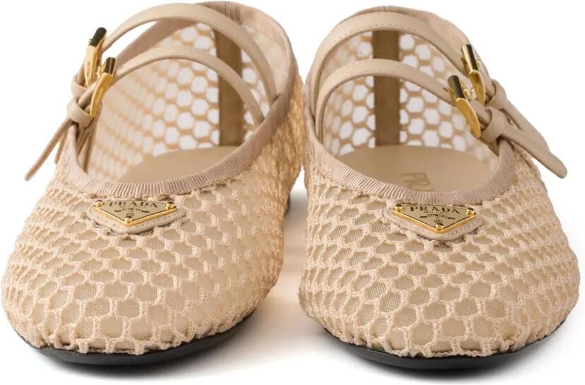 Prada Mesh ballerina's Beige - Foto 3