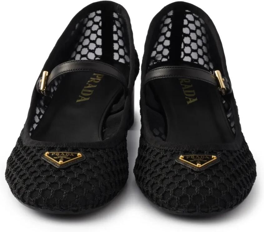 Prada Mesh ballerina's met lage hak Wit - Foto 2