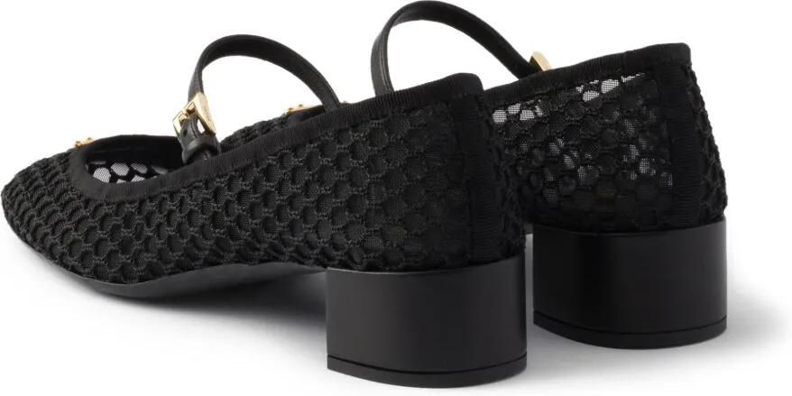 Prada Mesh ballerina's met lage hak Wit - Foto 4
