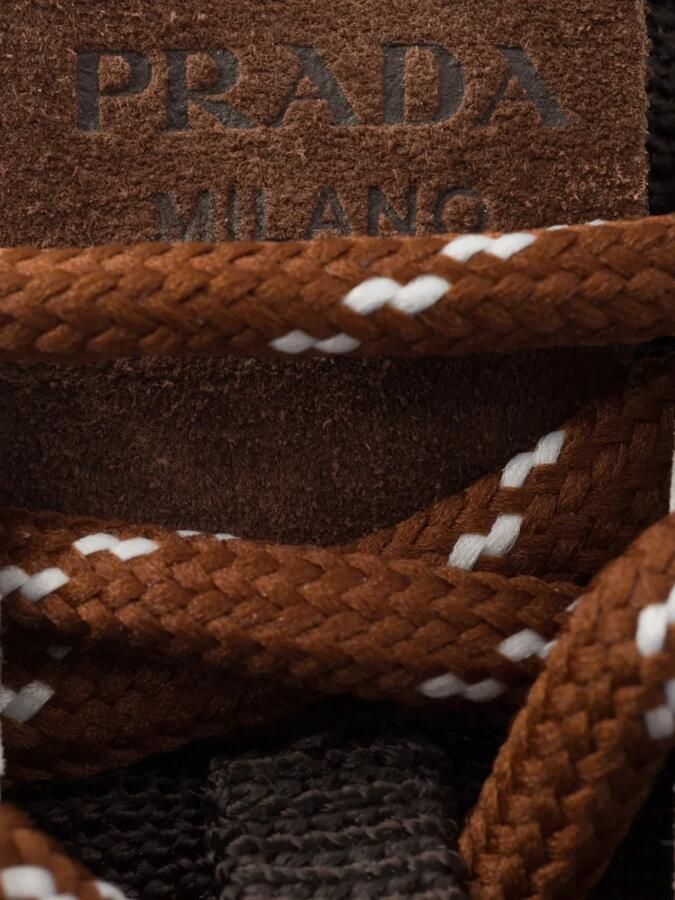 Prada Mesh en suède sneakers Bruin - Foto 3