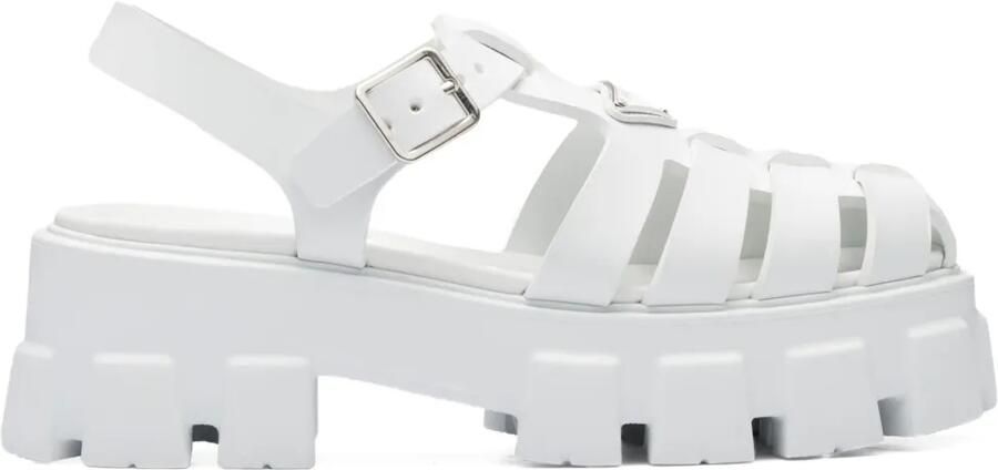 Prada Monolith sandalen met plateauzool Wit