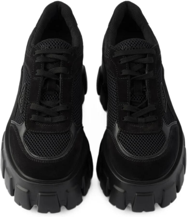 Prada Monolith suède en mesh sneakers Zwart - Foto 2