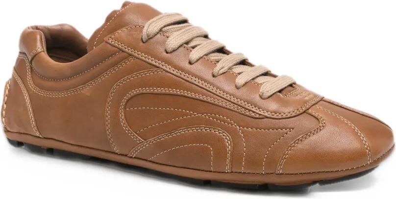 Prada Montecarlo leather sneakers Bruin - Foto 2