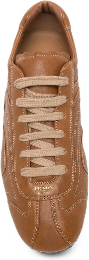 Prada Montecarlo leather sneakers Bruin - Foto 3