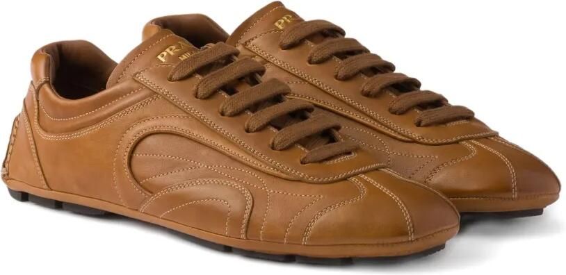 Prada Montecarlo Re-Edition 2005 leren sneakers Bruin - Foto 4