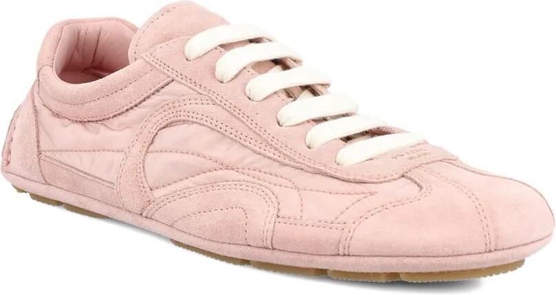 Prada Montecarlo Re-Edition 2005 suède en Re-Nylon sneakers Roze
