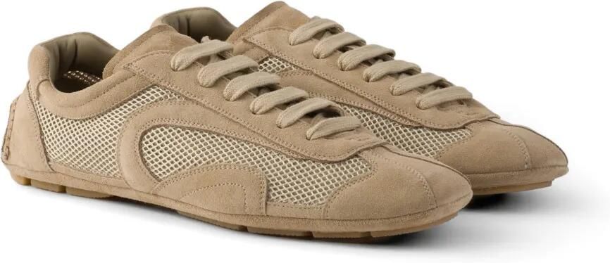 Prada Montecarlo Re-Edition 2005 suède sneakers Beige
