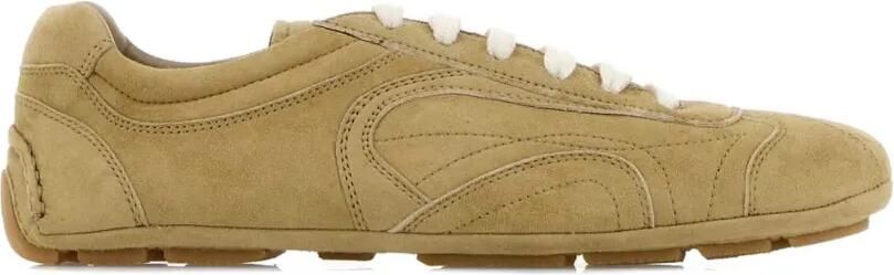 Prada Montecarlo suède low-top sneakers Beige