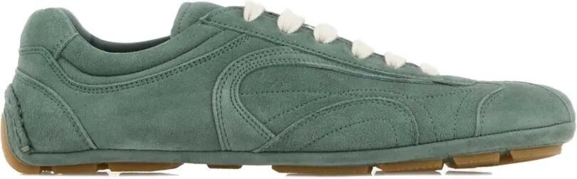 Prada Montecarlo suède sneakers Groen